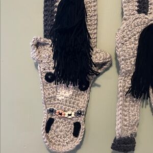 Crochet stone pony scarf medium thick acrylic soft yarn pretty